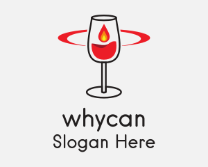 Candle Wine Liquor  Logo