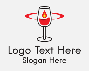 Candle Wine Liquor  Logo