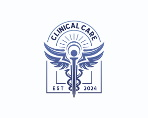 Caduceus Clinic Laboratory logo design