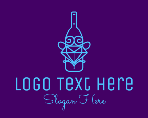 Beverage - Blue Diamond Champagne logo design