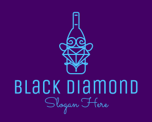 Blue Diamond Champagne logo design