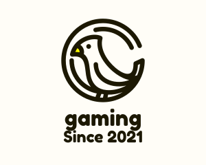Passerine - Chickadee Bird Monoline logo design