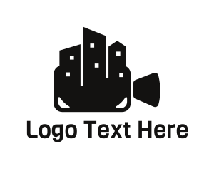 Vlog - Building Video Camera logo design