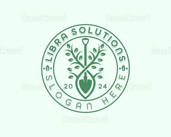 Plant Shovel Landscaping Logo