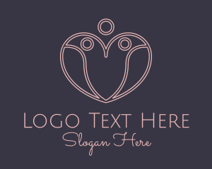 Support Group - Fertility Clinic Heart logo design
