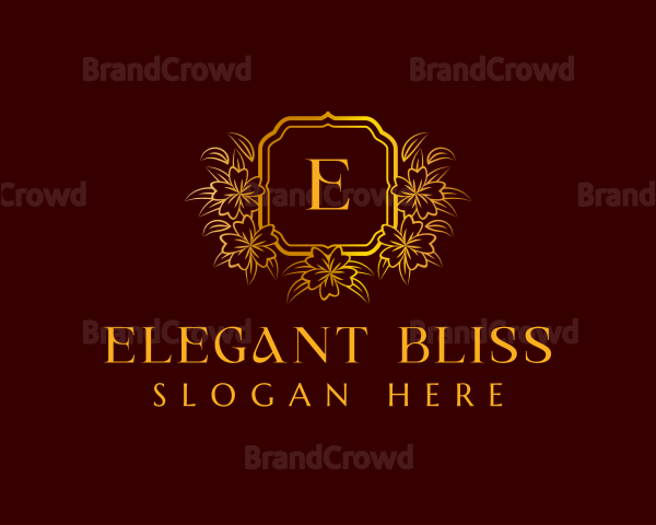 Elegant Floral Wreath Logo