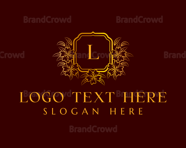 Elegant Floral Wreath Logo