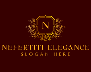 Elegant Floral Wreath logo design