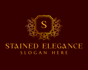 Elegant Floral Wreath logo design