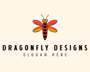 Dragonfly - Flight Dragonfly Insect logo design