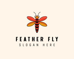 Flight Dragonfly Insect  logo design