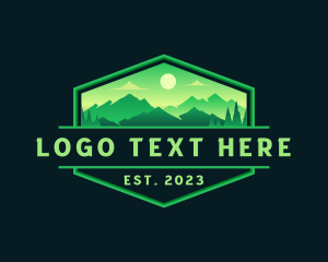 Exploration - Mountain Trail Exploration logo design