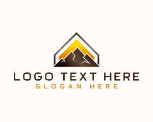 Explorer - Mountain Summit Peak logo design