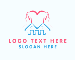 Family - Heart Shelter Charity logo design