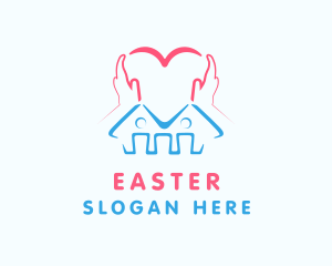 Family - Heart Shelter Charity logo design