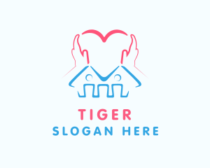 Hand - Heart Shelter Charity logo design