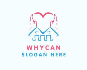 Helping Hand - Heart Shelter Charity logo design