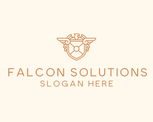 Falcon Security Shield logo design