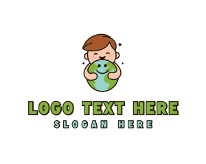 Boy - Globe Boy Planet logo design