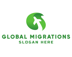 Immigration - Nature Travel Plane logo design