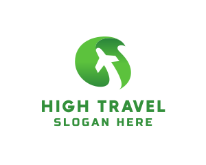 Nature Travel Plane logo design