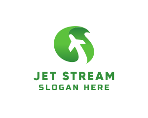 Jet - Nature Travel Plane logo design