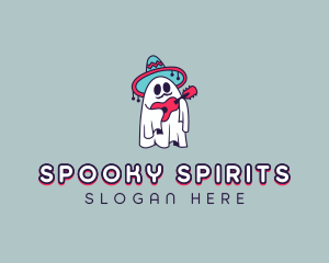 Halloween Mariachi Ghost logo design