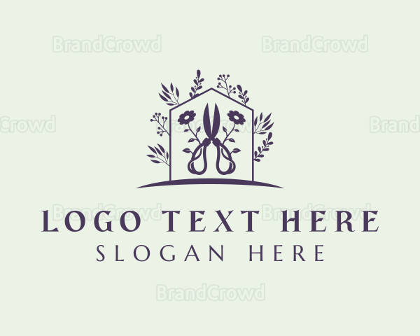 Floral Garden Scissors Logo