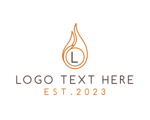 Blazing - Fire Heating Sustainable Energy logo design