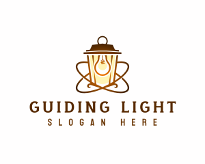 Lightbulb Lantern Lamp logo design