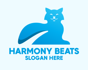 Blue Gradient Cat Logo