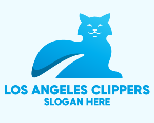 Blue Gradient Cat Logo