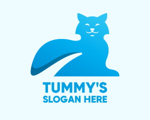 Blue Gradient Cat Logo