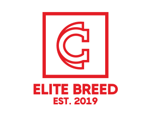 Breed - Red C Outline logo design