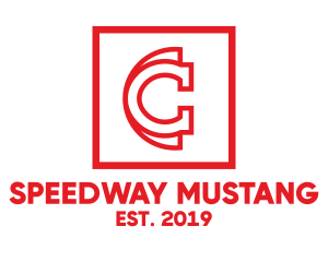 Mustang - Red C Outline logo design