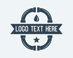 Bathroom - Plumbing Water Pipe logo design