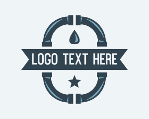 Plumbing Water Pipe Logo