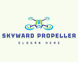 Modern Drone Propeller logo design