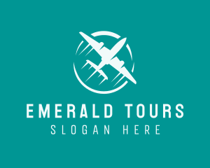 Airplane Travel Tour logo design