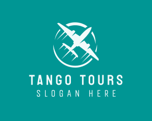 Airplane Travel Tour logo design