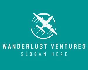 Airplane Travel Tour logo design