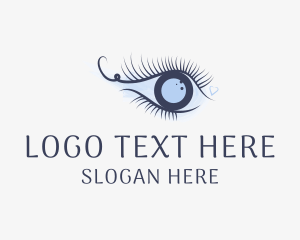 Heart - Eye Makeup Beauty logo design