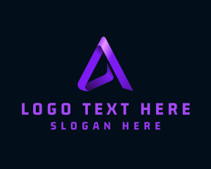 Abstract Futuristic Letter A logo design
