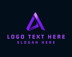 Abstract Futuristic Letter A Logo