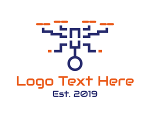 Delivery - Pixel Drone Surveillance logo design