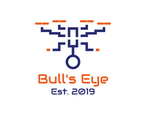 Pixel Drone Surveillance  logo design