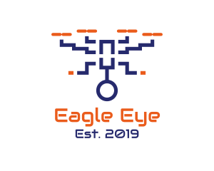 Surveillance - Pixel Drone Surveillance logo design