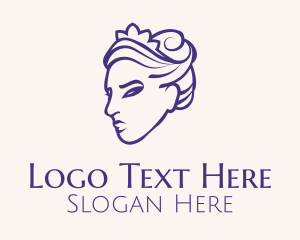 Woman - Purple Princess Tiara logo design