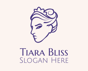 Purple Princess Tiara logo design