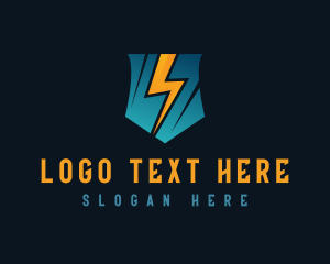 Electricity - Lightning Shield Energy logo design